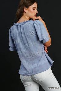 Periwinkle Textured Top