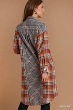 Load image into Gallery viewer, Brick Mixed Plaid Shirt Dress
