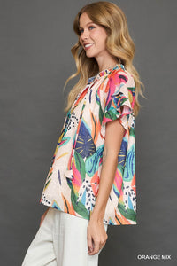 Tropical Print Top - Plus