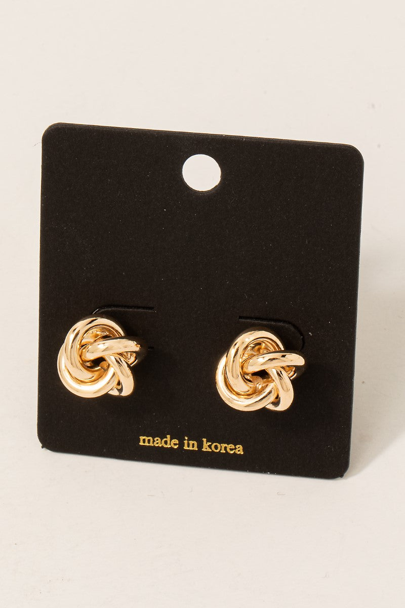Gold Knotted Studs