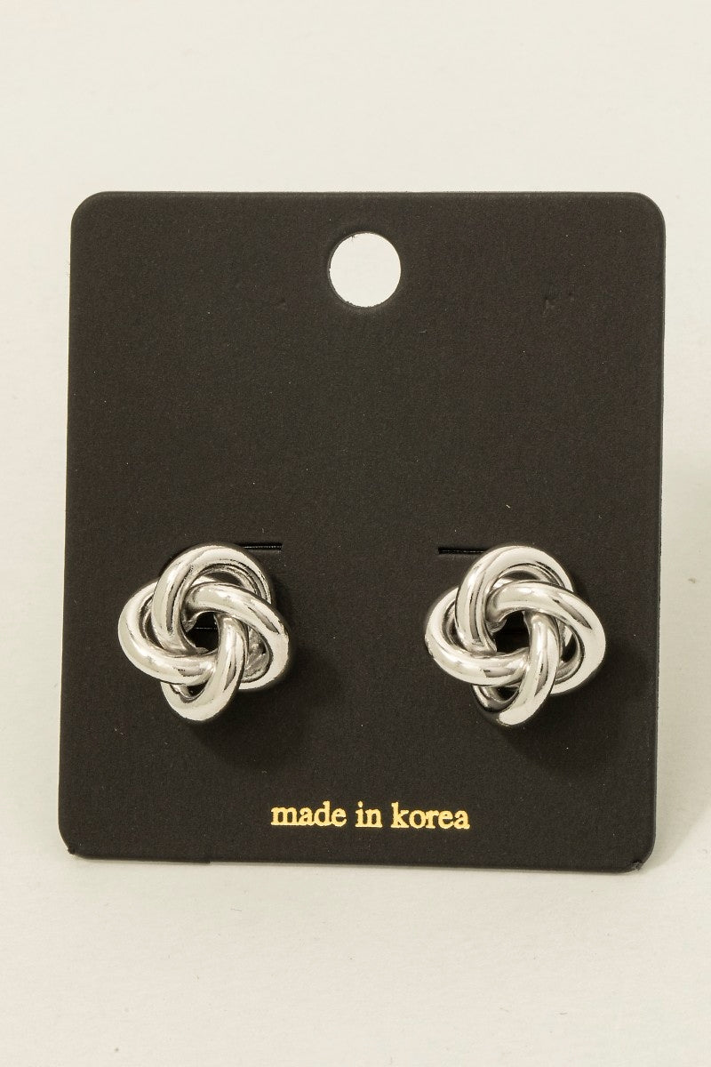 Silver Knotted Studs