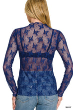 Load image into Gallery viewer, Navy Lace Top
