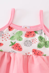 Strawberry Tulle Dress - Kids