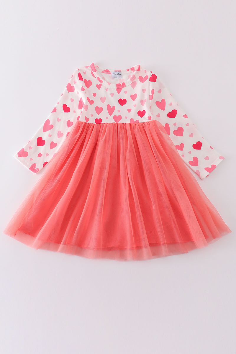 Pink Heart Tutu Dress - Kids