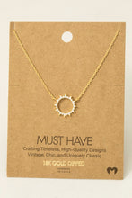 Load image into Gallery viewer, Sun Pave Charm Necklace
