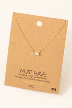 Load image into Gallery viewer, Rhinestone Rectangle Charm Necklace
