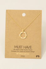 Load image into Gallery viewer, Twisted Gem Circle Charm Necklace
