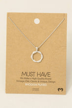 Load image into Gallery viewer, Twisted Gem Circle Charm Necklace
