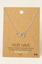 Load image into Gallery viewer, Paw + Heart Charm Necklace
