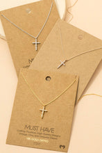 Load image into Gallery viewer, Cross Gem Charm Necklace
