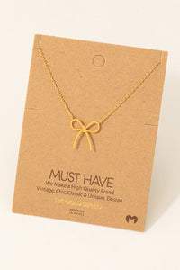 Bow Charm Necklace