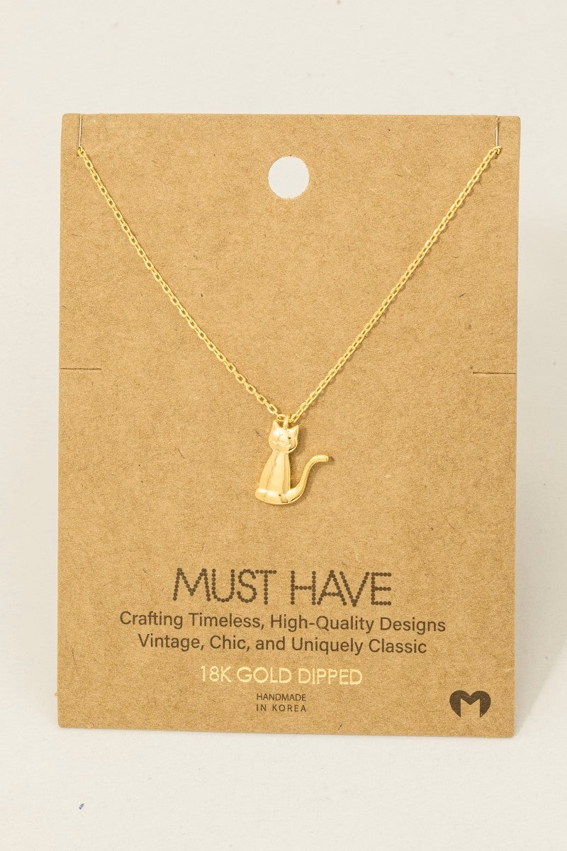 Cat Charm Necklace