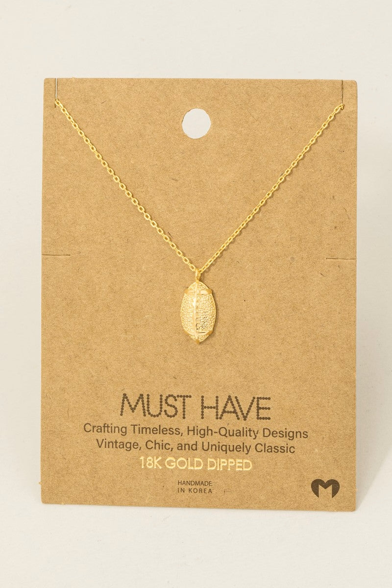 Football Charm Necklace