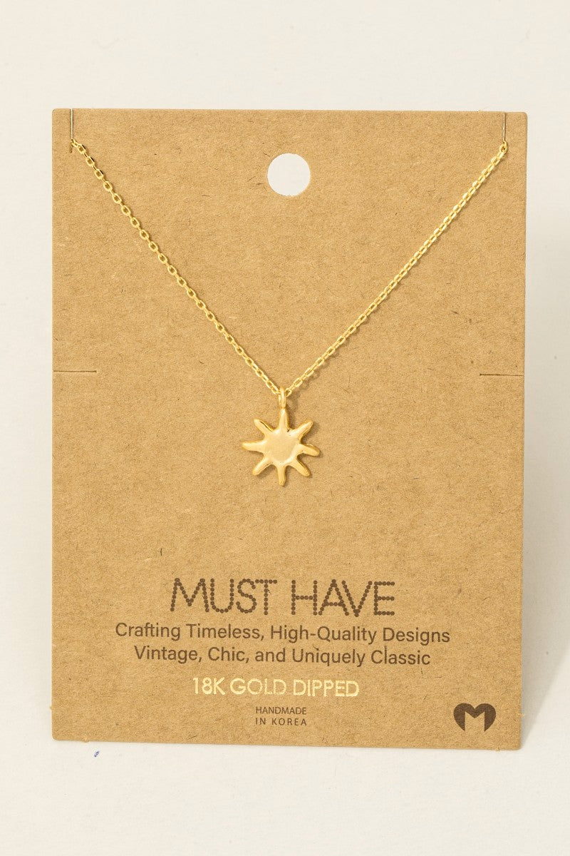 Sun Charm Necklace