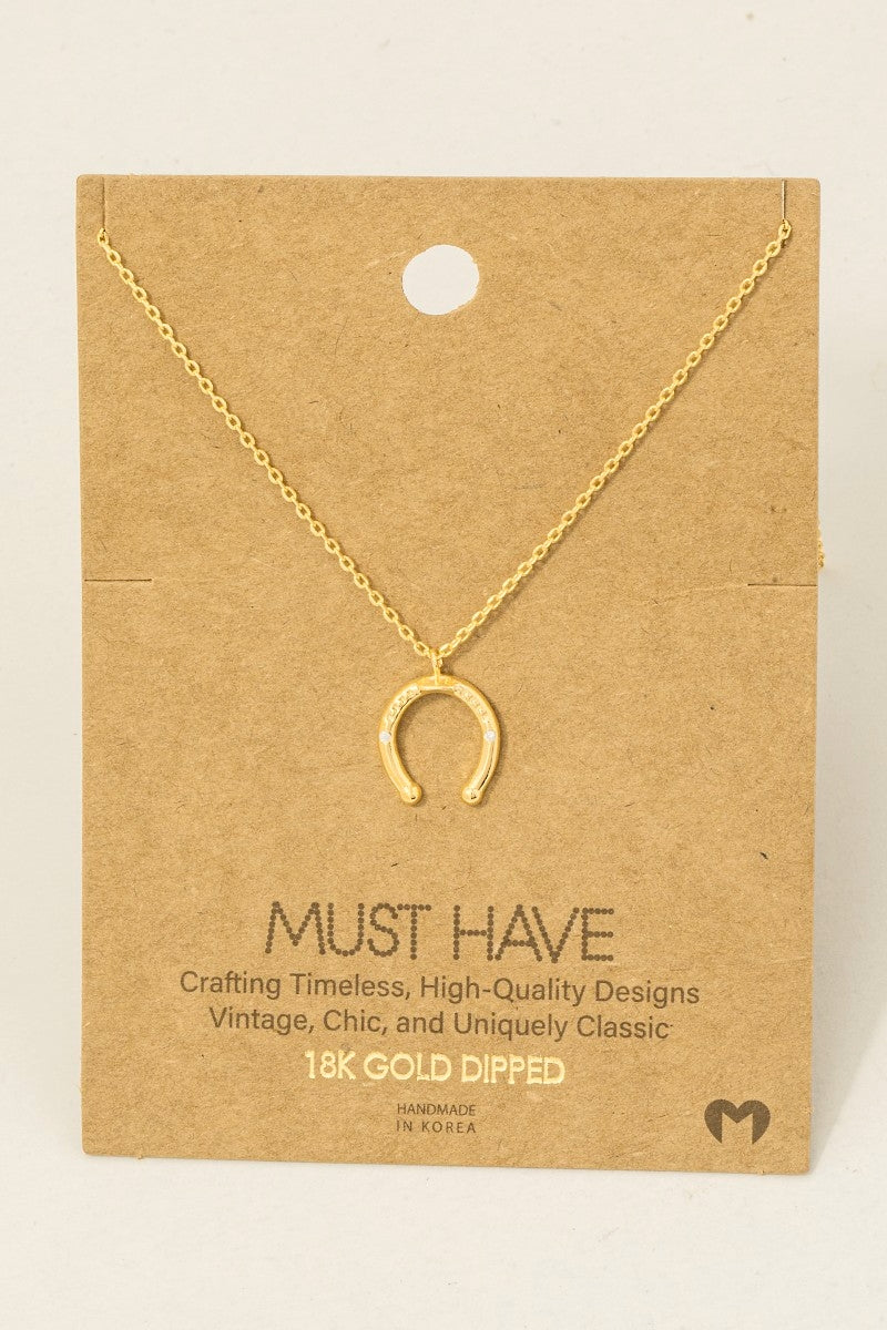 Horse Shoe Charm Necklace