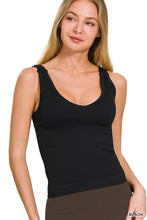 Load image into Gallery viewer, Black Padded Bra Tank
