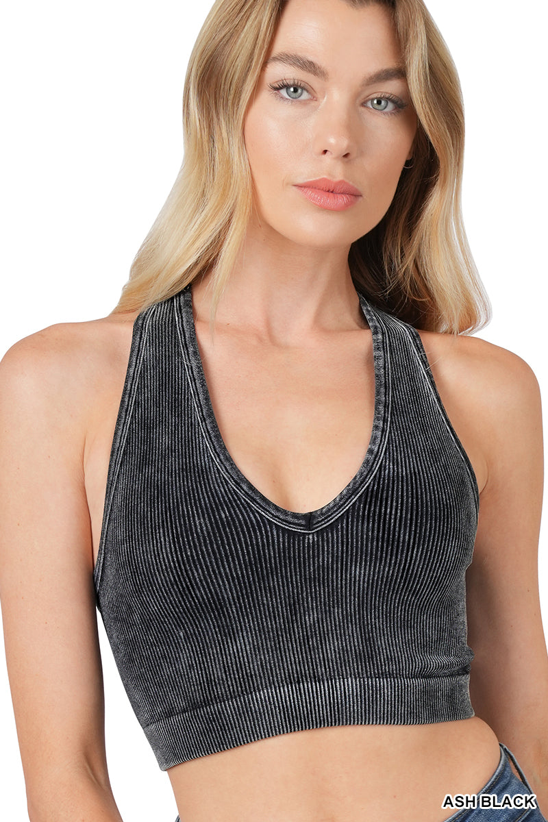Ash Black Racerback Brami