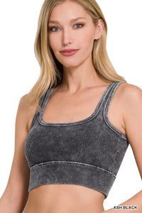 Ash Black Ribbed Brami