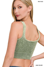 Load image into Gallery viewer, Ash Olive Ribbed Brami
