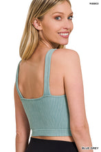 Load image into Gallery viewer, Blue Grey V-Neck Brami
