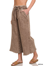 Load image into Gallery viewer, Mocha Crop Palazzo Sweatpants
