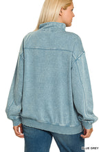 Load image into Gallery viewer, Blue Zip Pullover - Plus
