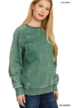 Load image into Gallery viewer, Dark Green Ribbed Sweatshirt
