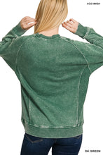 Load image into Gallery viewer, Dark Green Ribbed Sweatshirt
