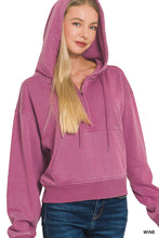 Load image into Gallery viewer, Wine 1/4 Zip Hoodie
