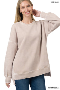 Ash Mocha Hi-Low Hem Sweatshirt