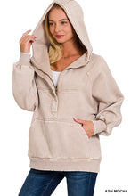 Load image into Gallery viewer, Ash Mocha 1/4 Zip Hoodie
