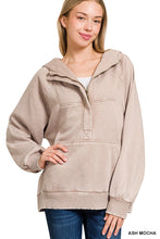 Load image into Gallery viewer, Ash Mocha 1/4 Zip Hoodie
