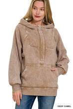 Load image into Gallery viewer, Deep Camel 1/4 Zip Hoodie
