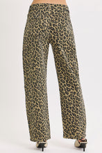 Load image into Gallery viewer, Tara Leopard Barrel Jeans
