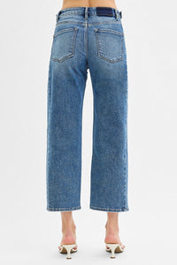 Carrie Dark Cropped Barrel Denim
