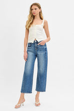 Load image into Gallery viewer, Carrie Dark Cropped Barrel Denim
