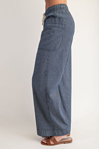 Pinstripe Straight Leg Pants
