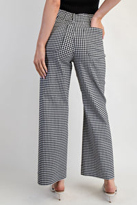 B+W Straight Gingham Pants