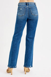 Melanie Wide Leg Distressed Denim