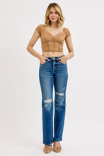 Load image into Gallery viewer, Melanie Wide Leg Distressed Denim
