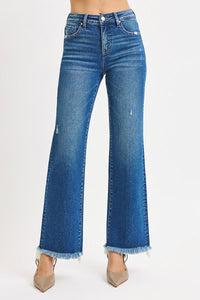 Amelia Straight Fray Hem Denim