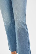 Load image into Gallery viewer, Taylor Straight Crop Rhinestone Jeans
