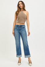 Load image into Gallery viewer, Risen Emma Cuffed Straight Denim
