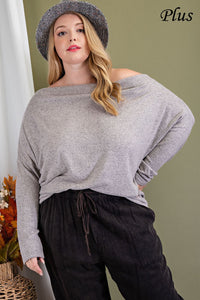 Heather Slouchy Top - Plus