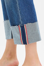 Load image into Gallery viewer, Madison Cuffed Dark Crop Denim
