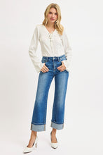 Load image into Gallery viewer, Carrie Mid Rise Crop Cuffed Jeans
