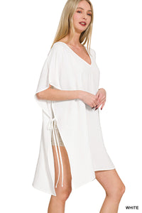 White Side Tie Cover-Up