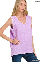 Load image into Gallery viewer, Zenana Lavender Gauze Tank

