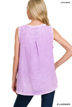 Load image into Gallery viewer, Zenana Lavender Gauze Tank
