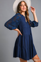 Load image into Gallery viewer, Midnight Lace Sleeve Dress
